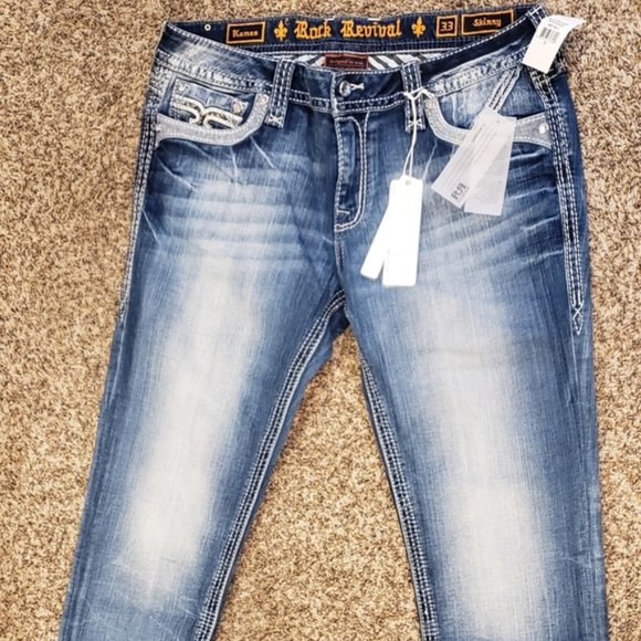 NWT! ROCK REVIVAL "KAMEA" SKINNY JEANS 28 MSRP$189 - Picture 9 of 15